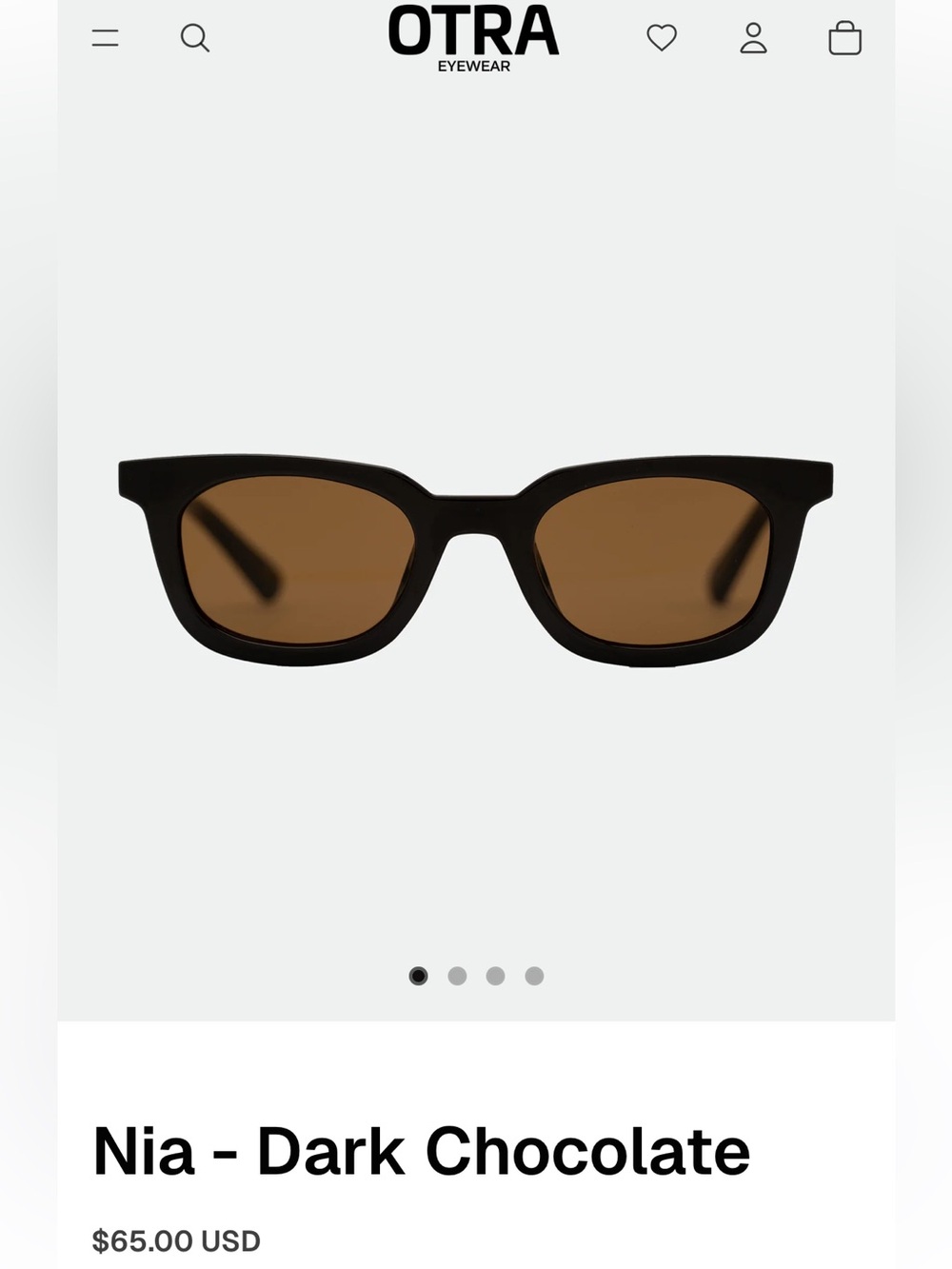 OTRA- Nia Dark Chocolate Sunglasses